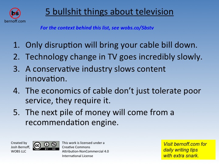 5 bullshit things about television and the reasons behind them