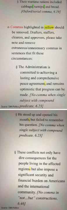 Secretary of State Mike Pompeo and the war against improper commas