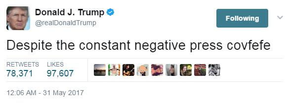 I’ve figured out what “covfefe” means. It means we’re screwed.