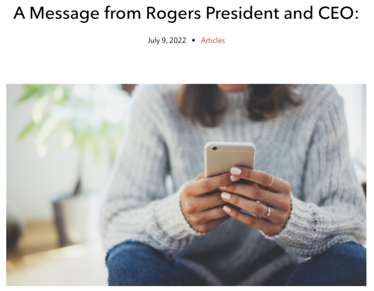 Rogers crippled a huge chunk of Canada on Friday. How’s their apology?