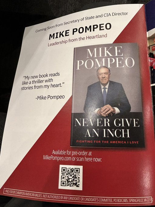 Don’t blurb yourself like Mike Pompeo. You’ll look like an idiot.