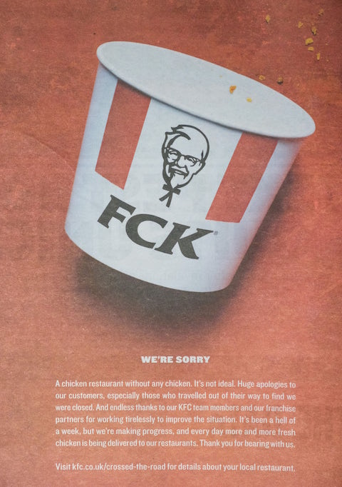 KFC answers the question: when are you allowed to be funny in a crisis?