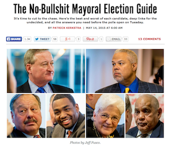 The bullshit in Philadelphia Magazine’s “No Bullshit Mayoral Election Guide”