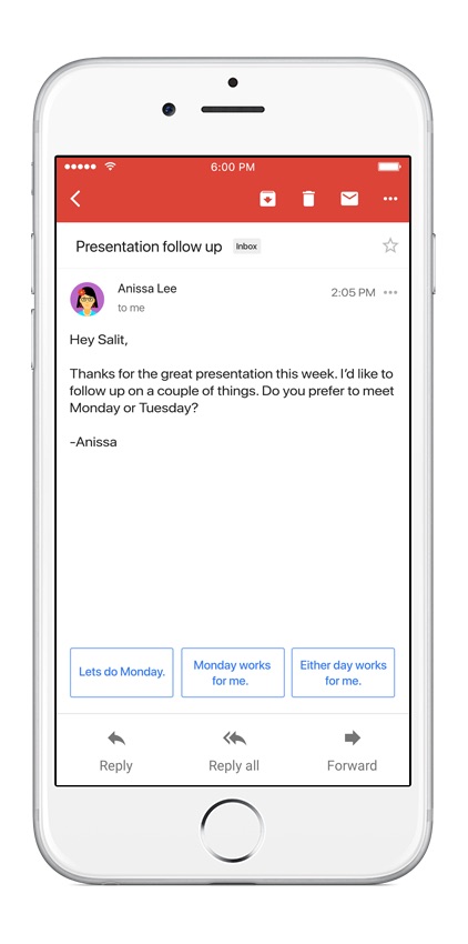How the Gmail “Smart Reply” feature should really work