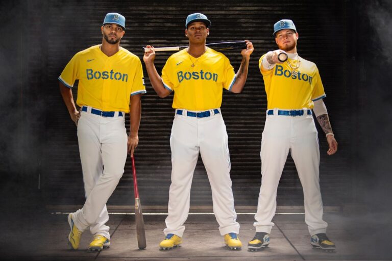New Red Sox uniforms. The horror. The horror!