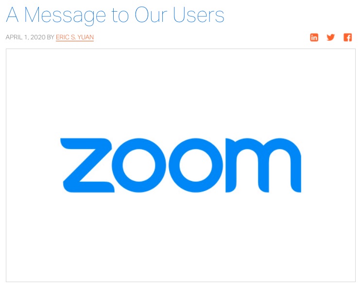 Zoom CEO Eric Yuan takes a step in the right direction on privacy
