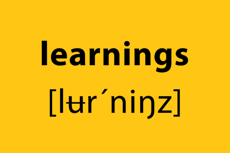 An insightful alternative to the dreadful jargon “learnings”