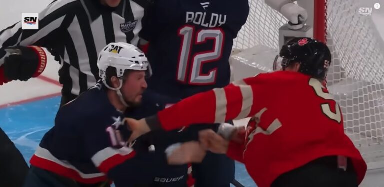 Hockey fight night, US vs. Canada