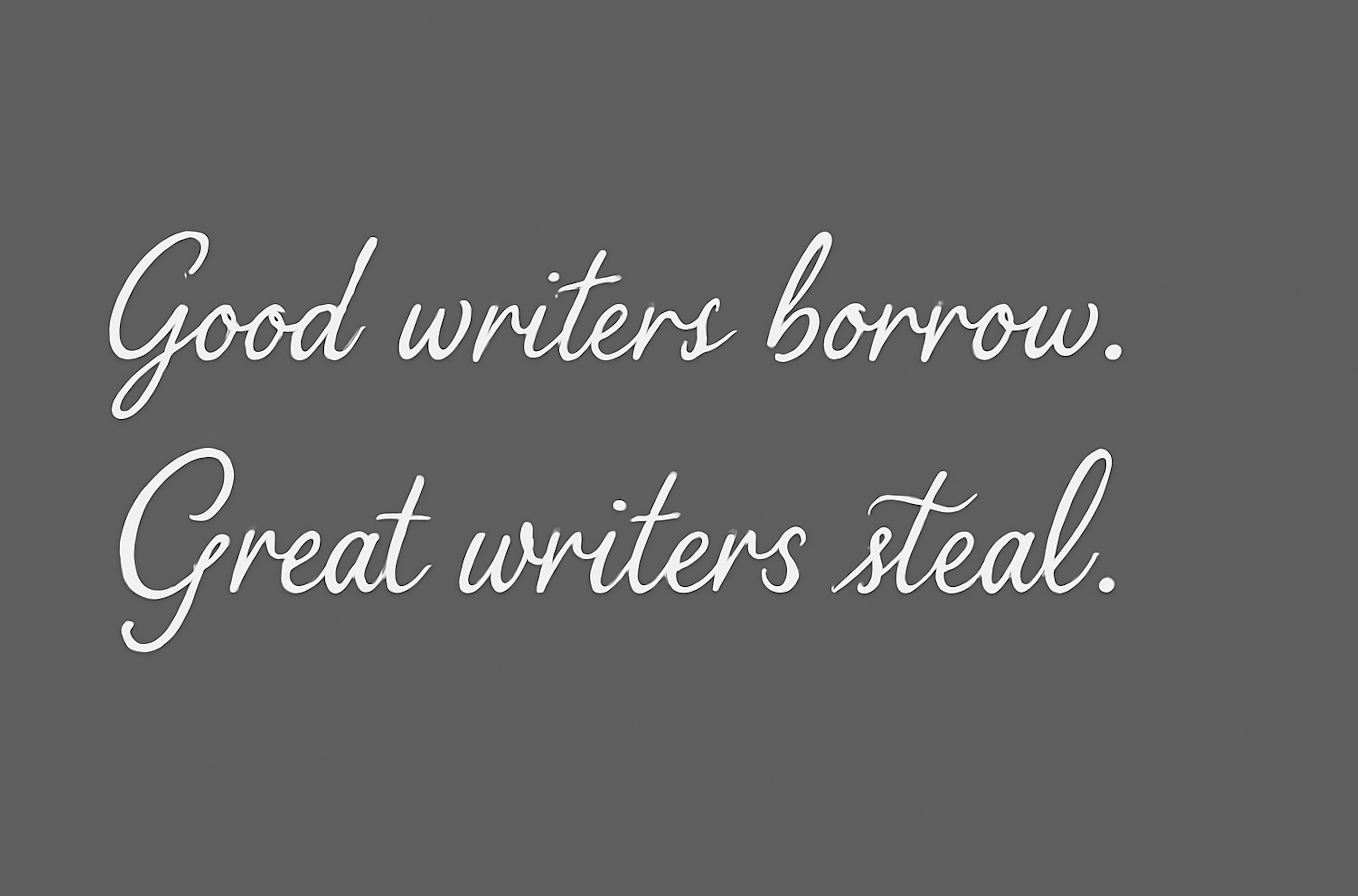 Should you copy your favorite authors?