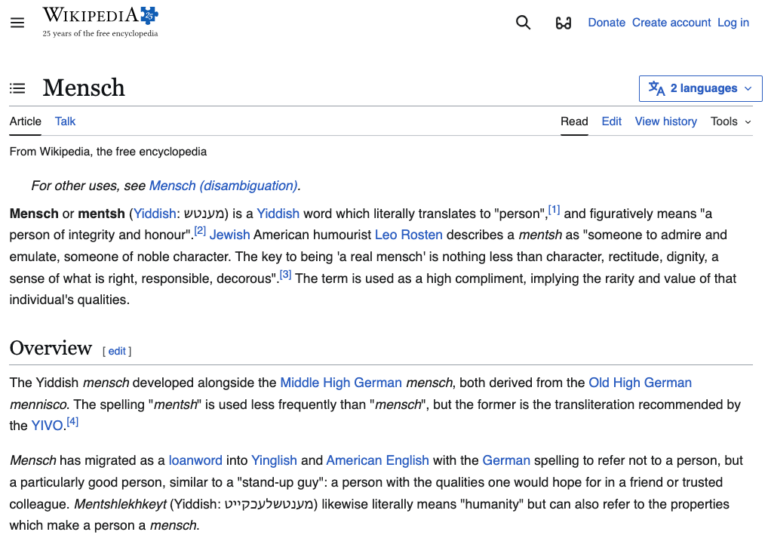 I’ll help you if you’re a mensch